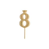 Gold Number Candle Holder - Number 8