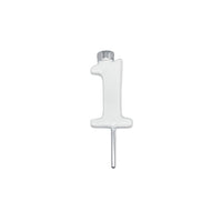 White Number Candle Holder - Number 1