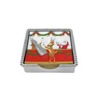 Champagne Beaded Napkin Box Set