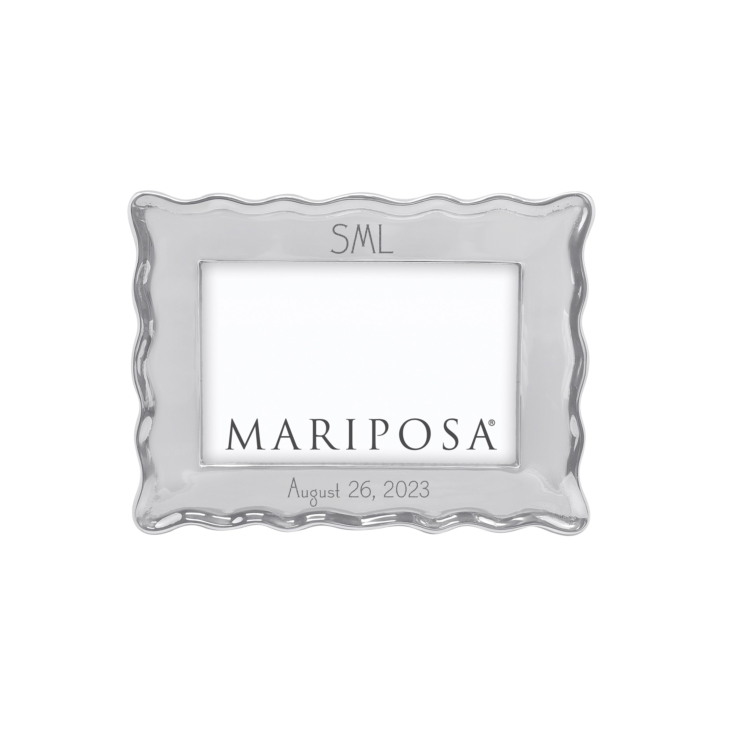 Wavy Wide 4x6 Frame Engraved Sample Mariposa Wholesale
