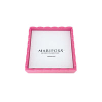 Pink Scallop Napkin Box with Insert