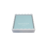 White Scalloped Napkin Box with Insert