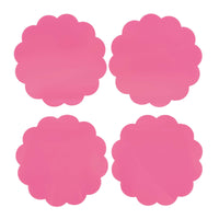 Pink Scallop Acrylic Coaster Set of 4 (3mm)