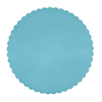 Teal Scalloped Acrylic 15" Placemat Set of 2