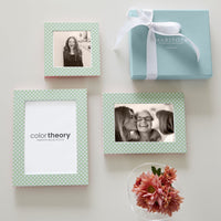 Double Sided Geometric Green and Rosa Pink 5x7 Frame