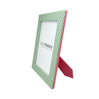 Double Sided Geometric Green and Rosa Pink 5x7 Frame