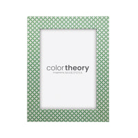 Double Sided Geometric Green and Rosa Pink 5x7 Frame