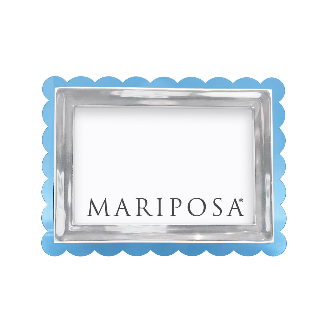 Light Blue Acrylic Scallop 4x6 Frame
