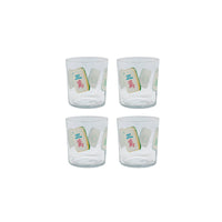 Mahjong Tiles Suite of 4 Double Old Fashion Glasses