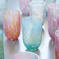 Sip Sip Rosa and Aqua Confetti Drinking Glass