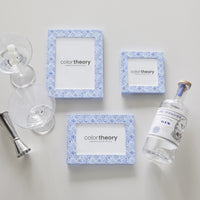 Double Sided Moroccan Tile Work and Periwinkle 4x4 Frame