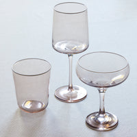 Fine Line Quartz with White Rim Coupe Set of 4