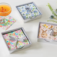 Standing Bunny Beaded Napkin Box Set