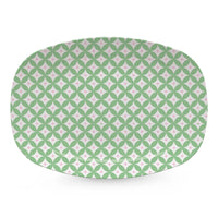 Geometric Green and Rosa Platter