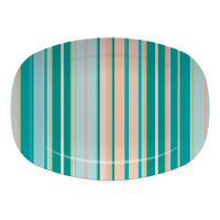 Cabana Teal Stripes Platter