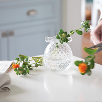 Clear Pineapple Texture Bud Vase