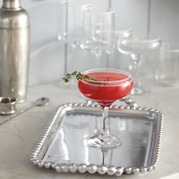 Fine Line Clear with White Rim Coupe Set of 4
