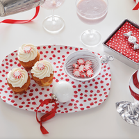 Red Dotty Platter