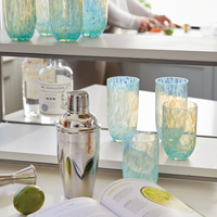 Sip Sip Pacific Blue Confetti Stemless