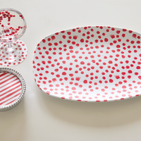 Red Dotty Platter