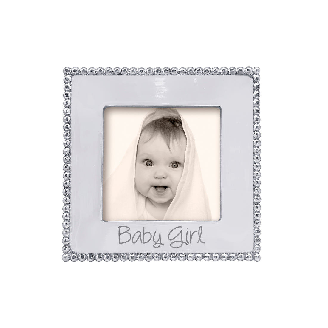 BABY GIRL Beaded 4x4 Frame