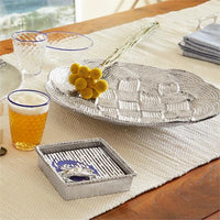 Urchin Texture Large Bowl, Cobalt Rim-Bowls-|-Mariposa