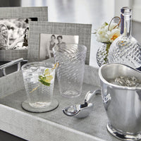 Clear Herringbone Iced Tea Glass