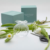 Mariposa Handblown Clear Pineapple Bud Vase + Gift Boxes