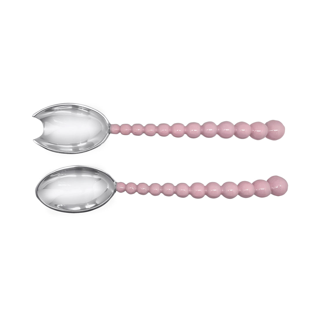 Pearled Pink Salad Servers