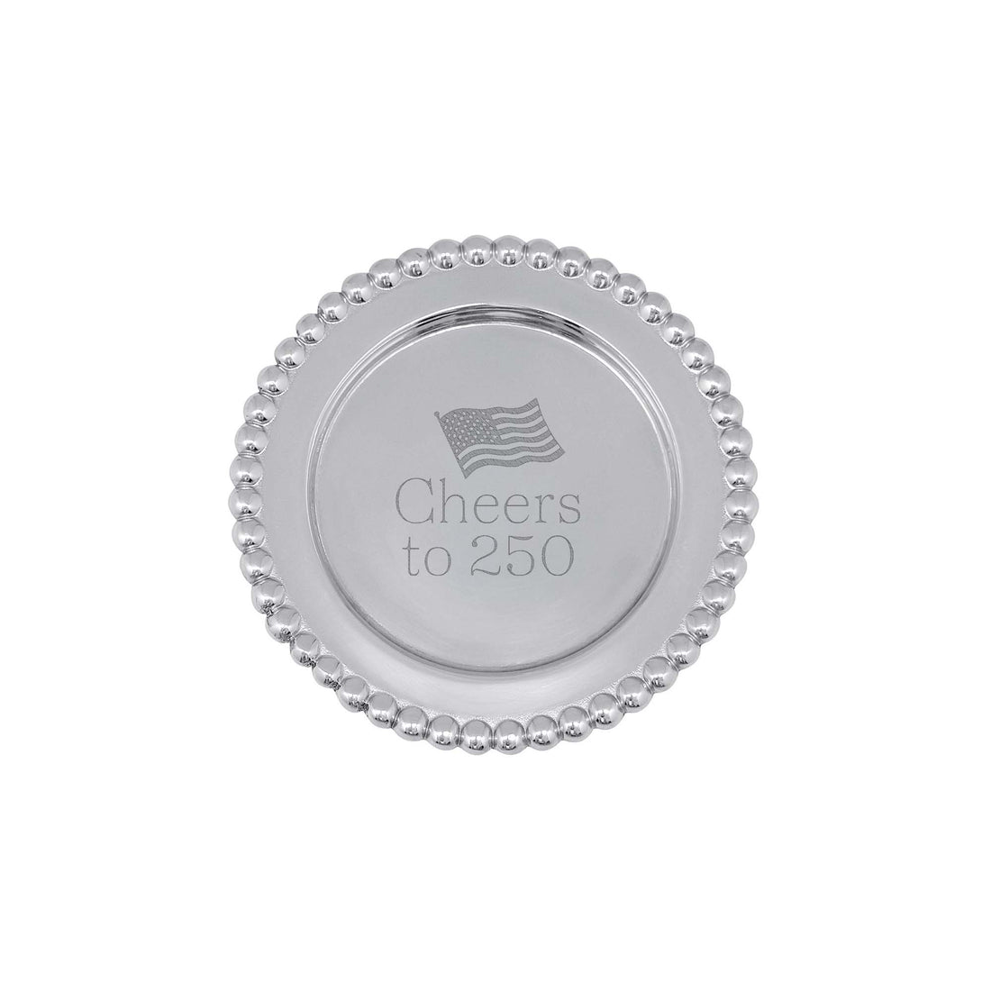 CHEERS TO 250 Beaded Wine Plate