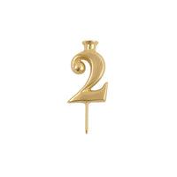 Gold Number Candle Holder - Number 2