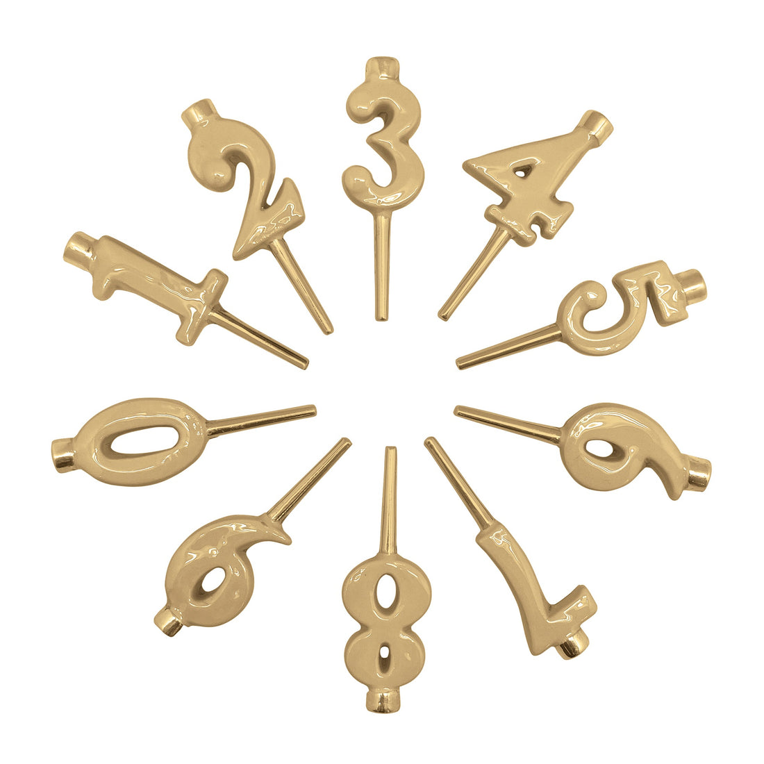 Gold Number Candle Holder - Number 1