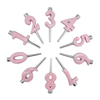 Pink Number Candle Holder - Number 0