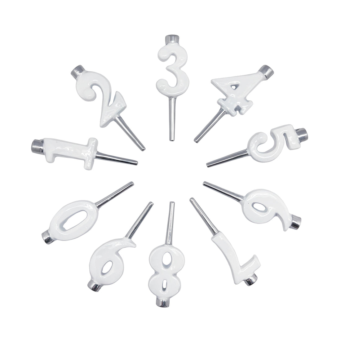 White Number Candle Holder - Number 2
