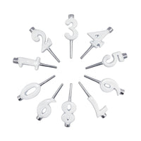 White Number Candle Holder - Number 6