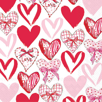 Valentine Hearts Cocktail Napkin By Boston International