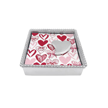 Heart Beaded Napkin Box