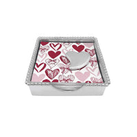 Heart Beaded Napkin Box