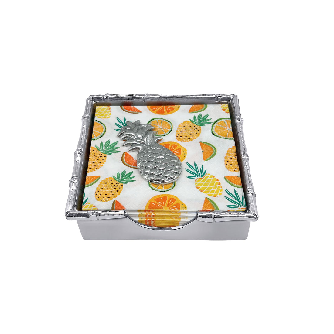 Tropical Pineapple Bamboo Napkin Box