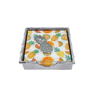 Tropical Pineapple Bamboo Napkin Box