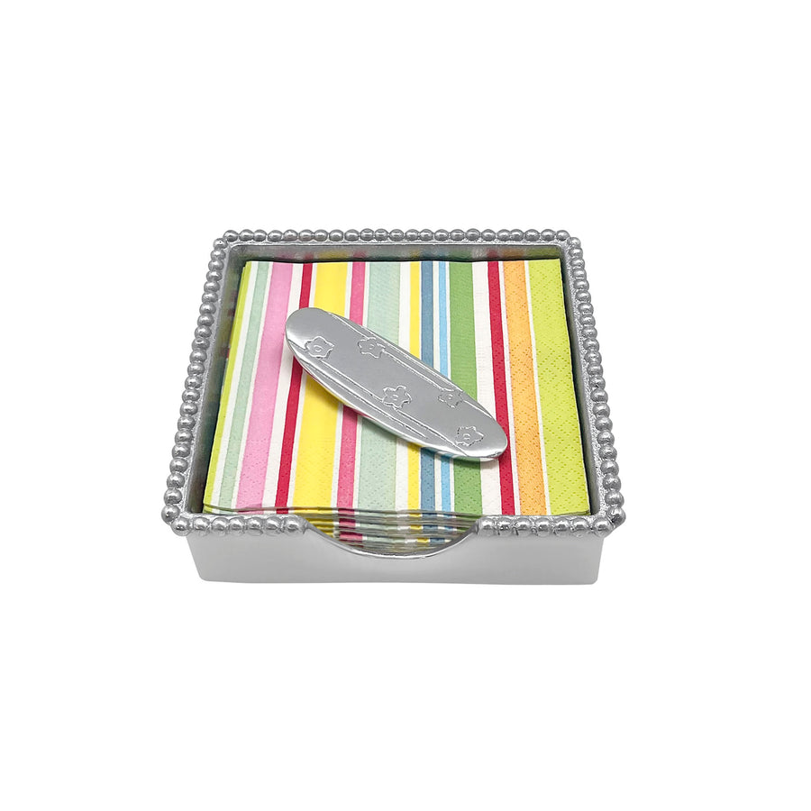 Surfboard Beaded Napkin Box Set