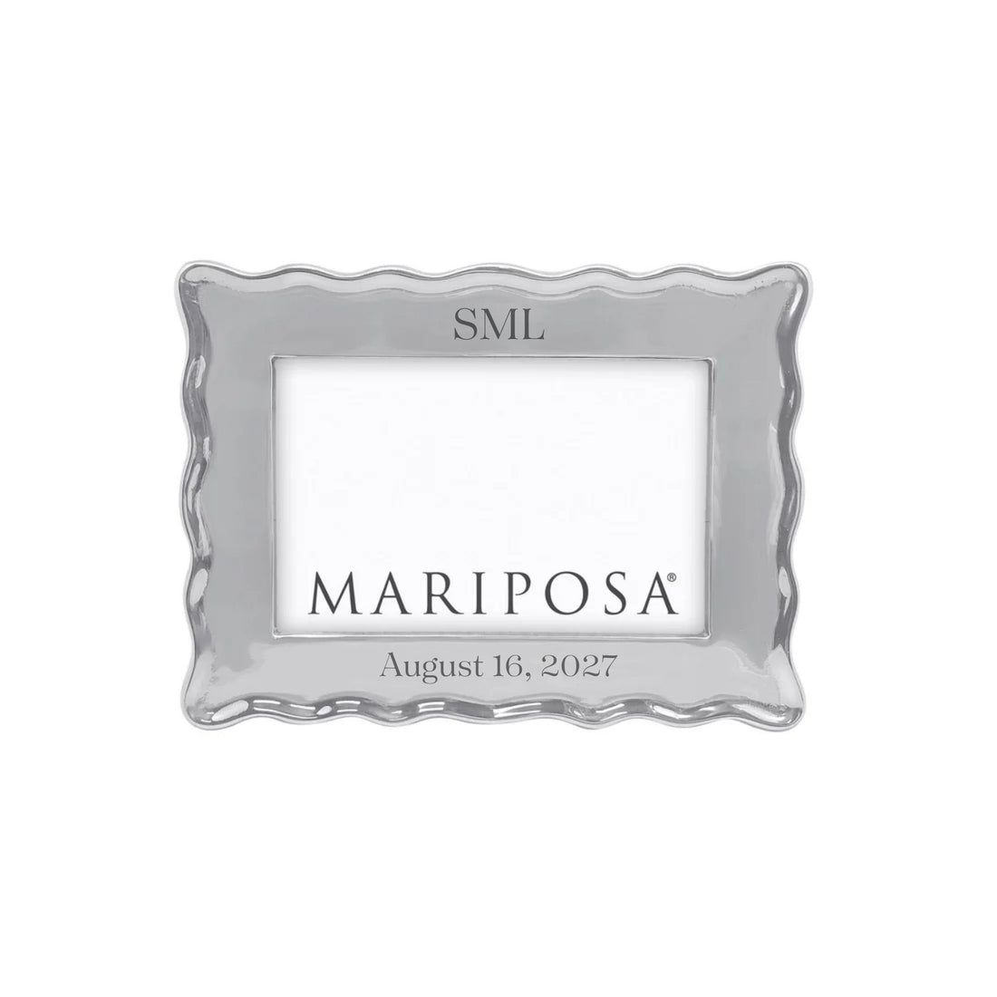 Wavy Wide 4x6 Frame Engraved Sample