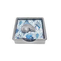 Nautilus Shell Beaded Napkin Box Set