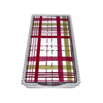 Merry Berry Plaid Beaded Guest Towel Holder