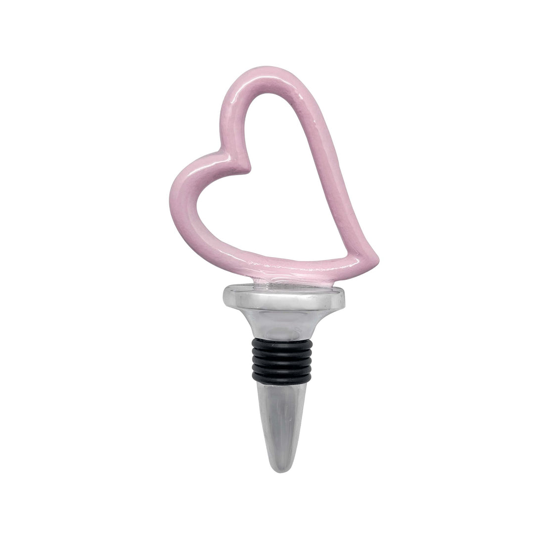 Pink Heart Bottle Stopper