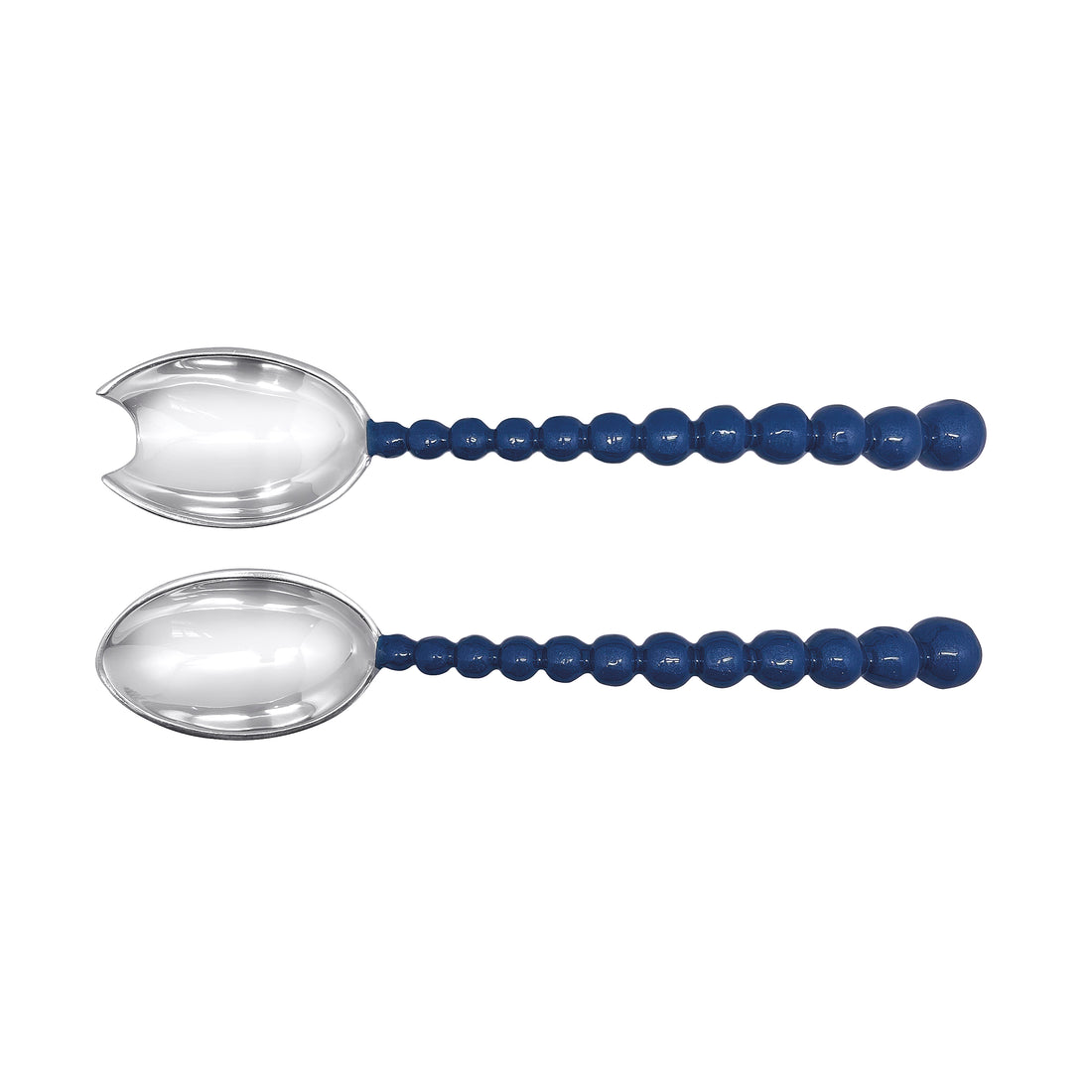 Pearled Blue Large Salad Servers