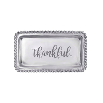 THANKFUL Beaded Statement Tray