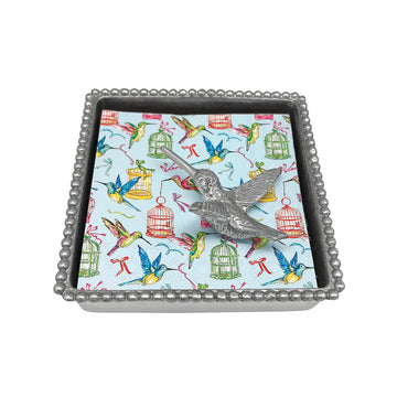 Hummingbird Beaded Napkin Box
