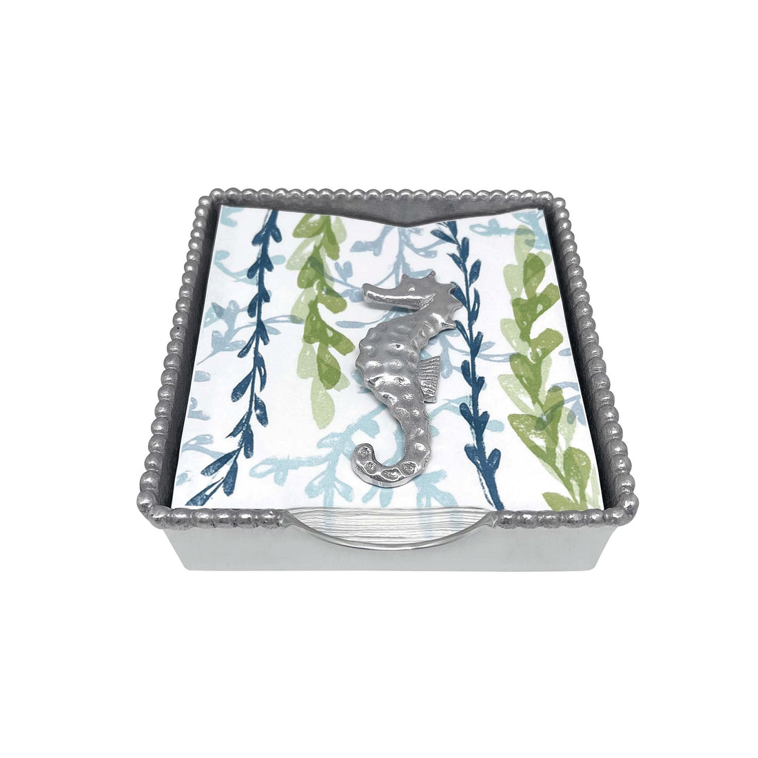 Seahorse Beaded Napkin Box Set