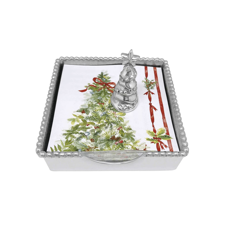 Christmas Tree Beaded Napkin Box Set